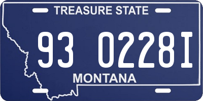 MT license plate 930228I