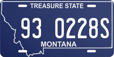 MT license plate 930228S