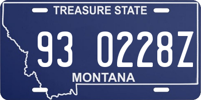 MT license plate 930228Z