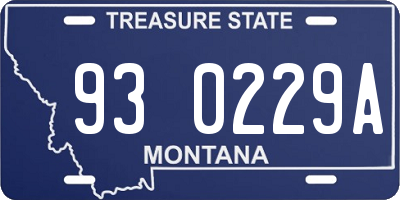 MT license plate 930229A