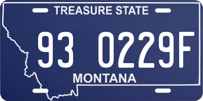 MT license plate 930229F