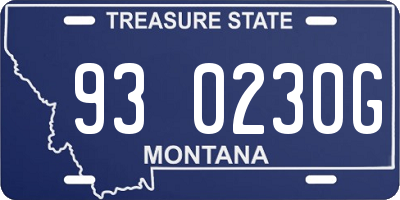 MT license plate 930230G