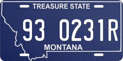 MT license plate 930231R
