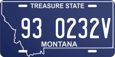 MT license plate 930232V