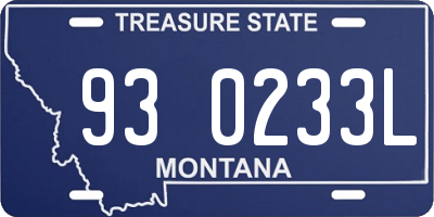 MT license plate 930233L