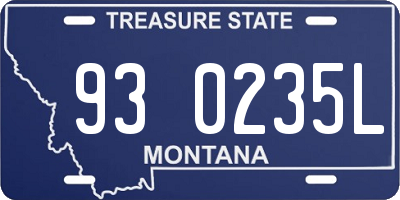 MT license plate 930235L