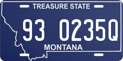 MT license plate 930235Q