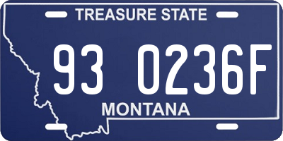 MT license plate 930236F