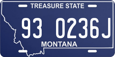 MT license plate 930236J