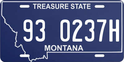 MT license plate 930237H
