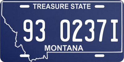 MT license plate 930237I