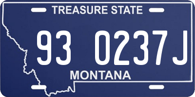MT license plate 930237J