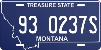 MT license plate 930237S