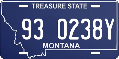 MT license plate 930238Y