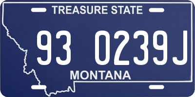 MT license plate 930239J