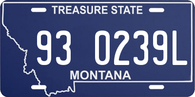 MT license plate 930239L