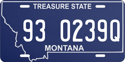 MT license plate 930239Q
