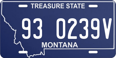 MT license plate 930239V