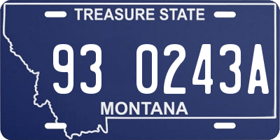 MT license plate 930243A