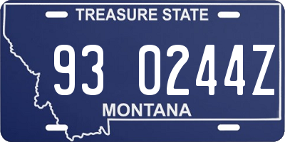 MT license plate 930244Z