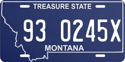 MT license plate 930245X