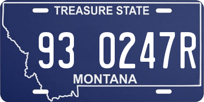 MT license plate 930247R