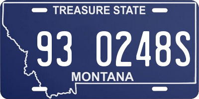 MT license plate 930248S