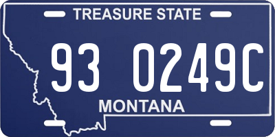 MT license plate 930249C