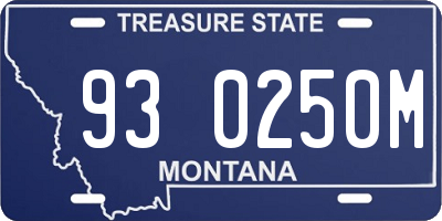 MT license plate 930250M