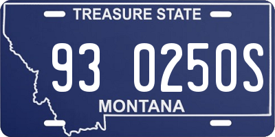 MT license plate 930250S