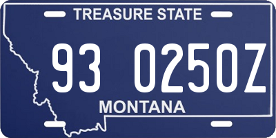 MT license plate 930250Z