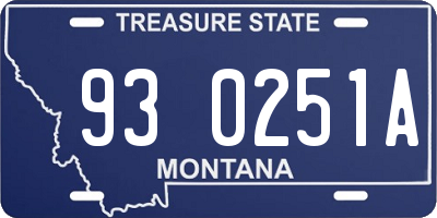 MT license plate 930251A