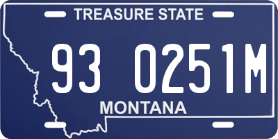 MT license plate 930251M