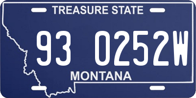 MT license plate 930252W