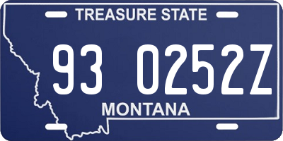 MT license plate 930252Z