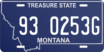 MT license plate 930253G