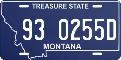 MT license plate 930255D