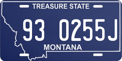 MT license plate 930255J