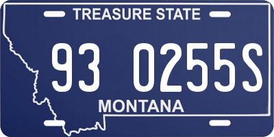 MT license plate 930255S