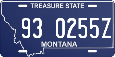 MT license plate 930255Z