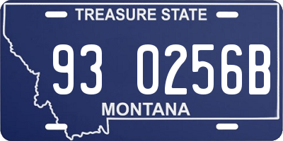 MT license plate 930256B