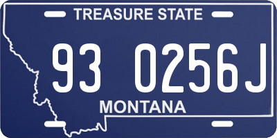 MT license plate 930256J