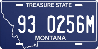 MT license plate 930256M