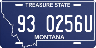 MT license plate 930256U