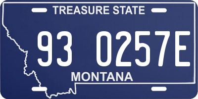 MT license plate 930257E