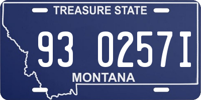 MT license plate 930257I
