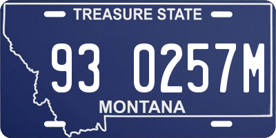MT license plate 930257M