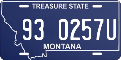 MT license plate 930257U