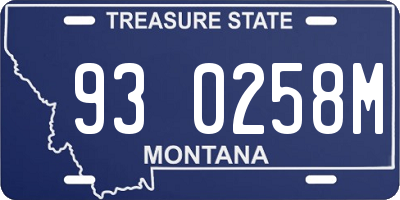 MT license plate 930258M