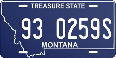 MT license plate 930259S